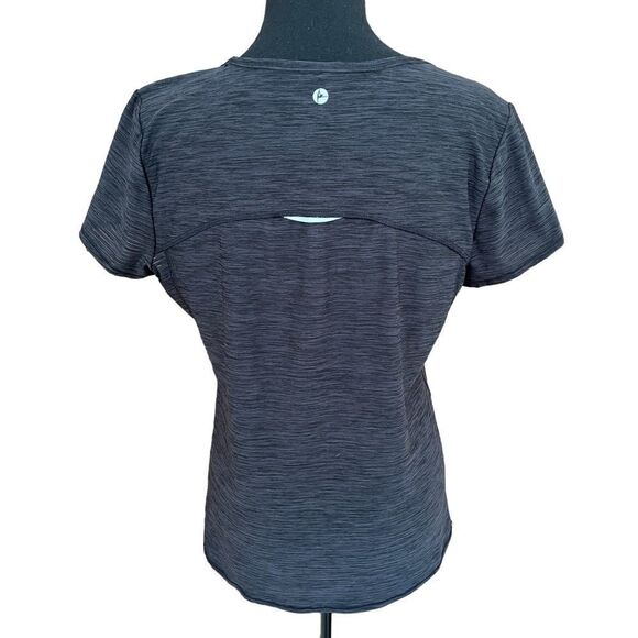 90 Degree by Reflex gray/ black heathered look workout top, size L - Picture 3 of 5